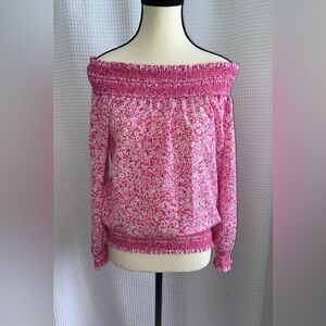 Women’s Michael Kors pink off the shoulder‎ blouse size XS